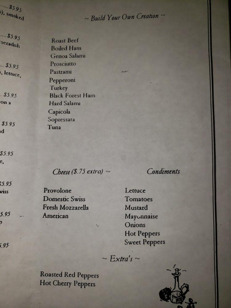 Carmellas Italian Deli Menu image 1